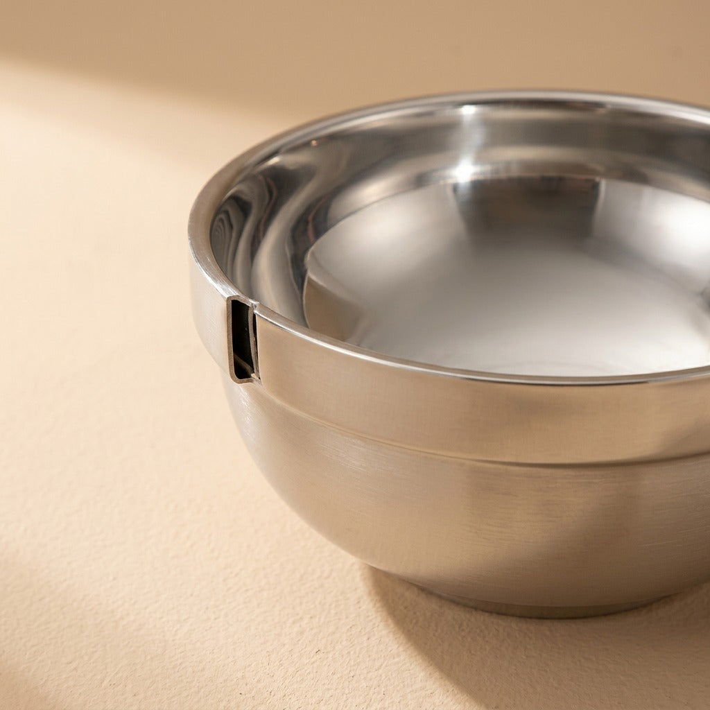 Riceglint™ Stainless Steel Rice Bowl, material and detail close-up
