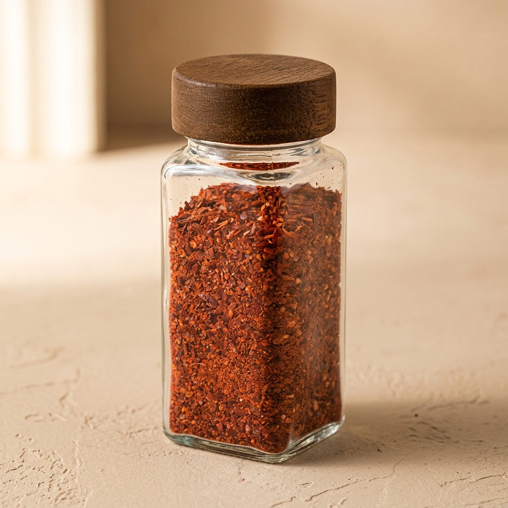 Seasonpour™ Square Glass Seasoning Bottle, material and detail close-up