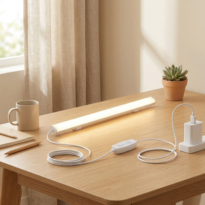 Plugbeam™ USB Powered Desk Lamp in a calm home setting