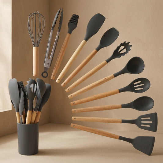 Cookcaddy™ Silicone Kitchen Utensil Set with Bucket