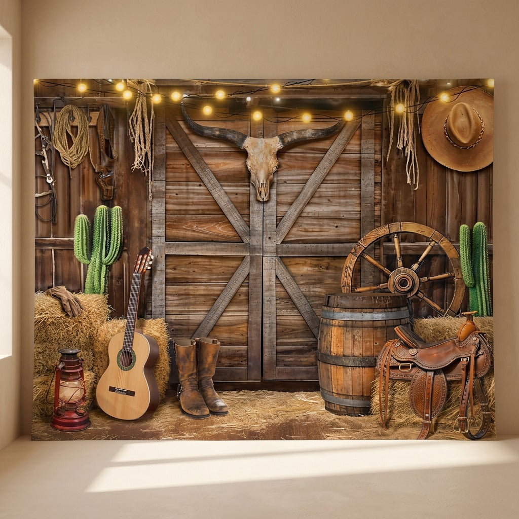 Rodeofete™ Western Cowboy Birthday Party Backdrop
