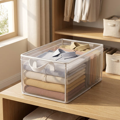 Foldcrate™ Foldable PVC Clothes Storage Box, styled close view