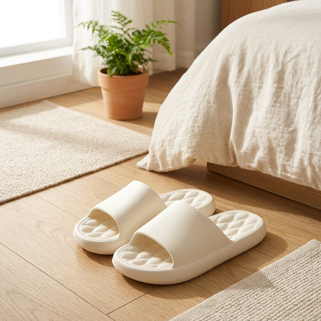 Roomstep™ EVA Indoor Slippers in a calm home setting