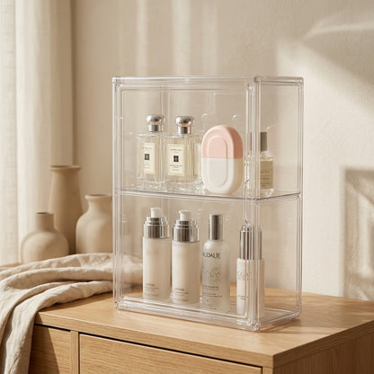 Figureroom™ Plastic Figure Display Cabinet, styled close view