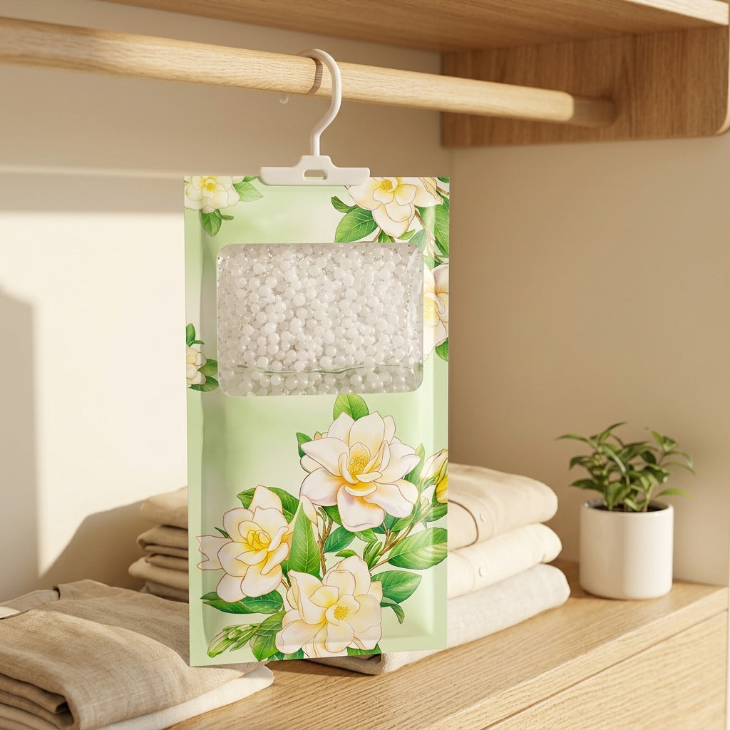 Hangwick™ Hanging Dehumidifier Bag in a calm home setting