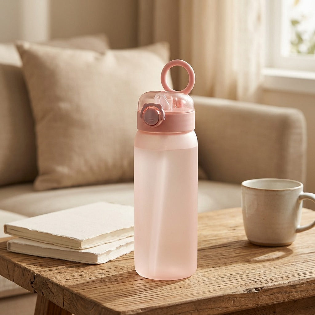 Mistsip™ Frosted Straw Water Bottle, styled close view