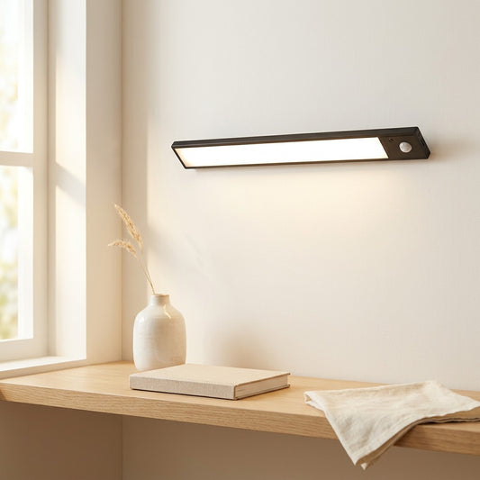 Clinglit™ Magnetic Sensor Night Light in a calm home setting