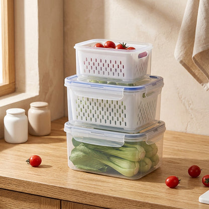 Drainbox™ PP Draining Basket Storage Box, styled close view