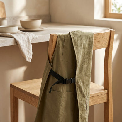 Cookshield™ Sleeveless Kitchen Apron, styled close view