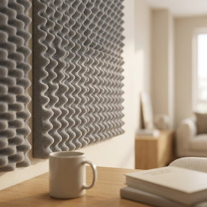 Stickhush™ Self-Adhesive Soundproof Wall Stickers, styled close view