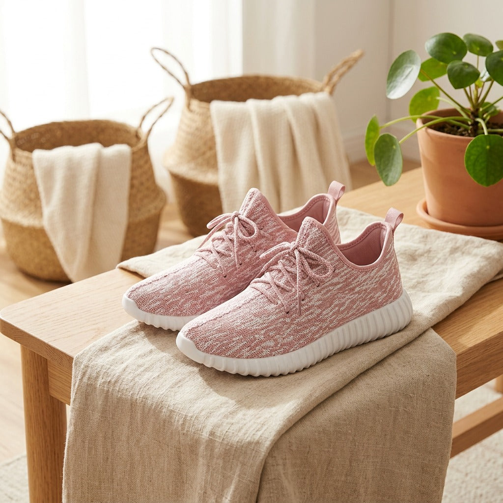 Solecanvas™ Canvas Sports Shoes With Rubber Sole in a calm home setting