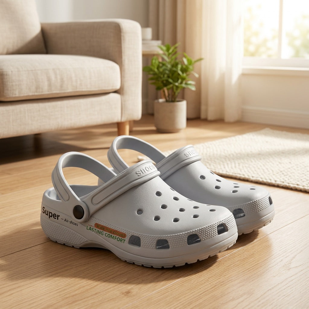Gripclog™ EVA Non-Slip Clogs in a calm home setting