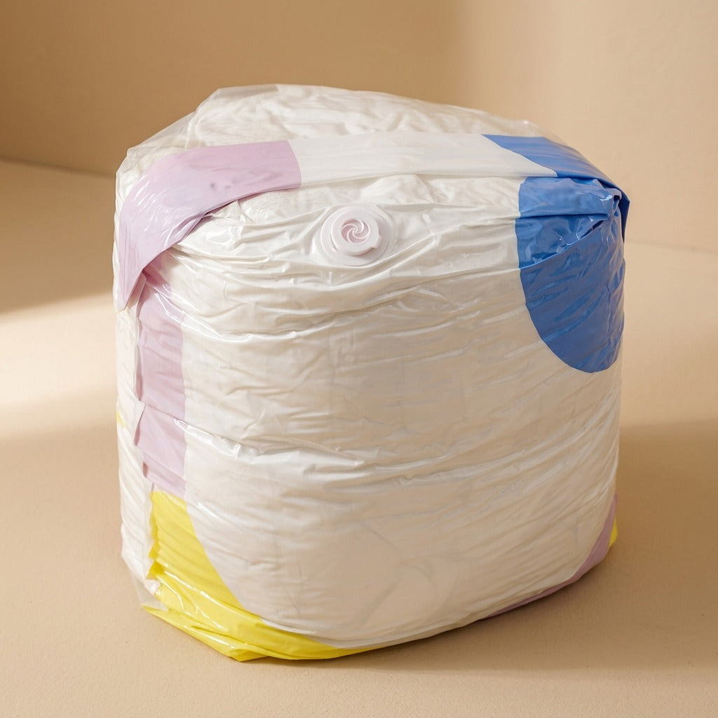 Packpress™ No-Pump Floral Compression Storage Bags, material and detail close-up
