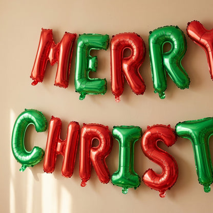 Cheerpop™ Christmas Letter Foil Balloons, material and detail close-up