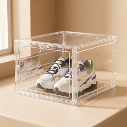 Clearshoe™ Transparent Acrylic Shoe Storage Box, material and detail close-up