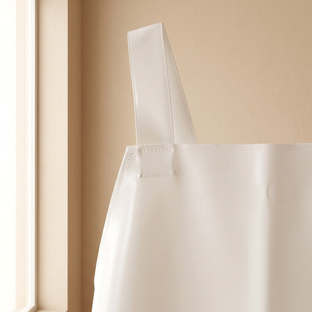 Splatwear™ TPU Waterproof Kitchen Apron, material and detail close-up