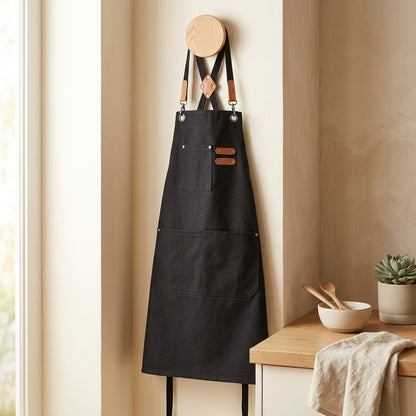 Homeweave™ Canvas Apron for Home Kitchen in a calm home setting