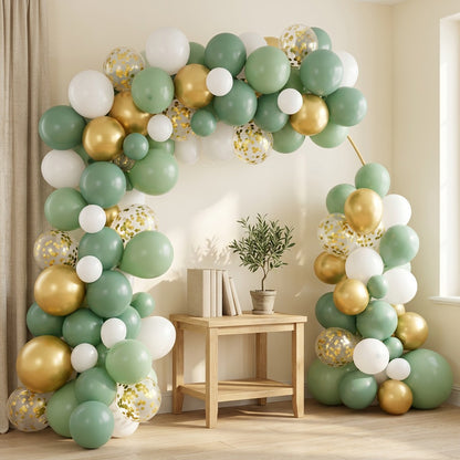 Archpop™ Latex Birthday Balloon Arch Decoration in a calm home setting