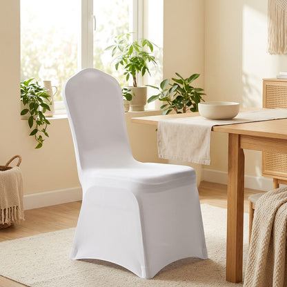 Chairdrape™ Polyester Elastic Chair Cover in a calm home setting