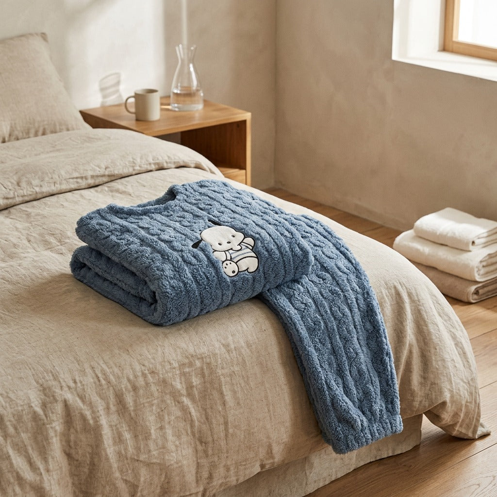 Coralnap™ Coral Fleece Pajamas for Women, styled close view