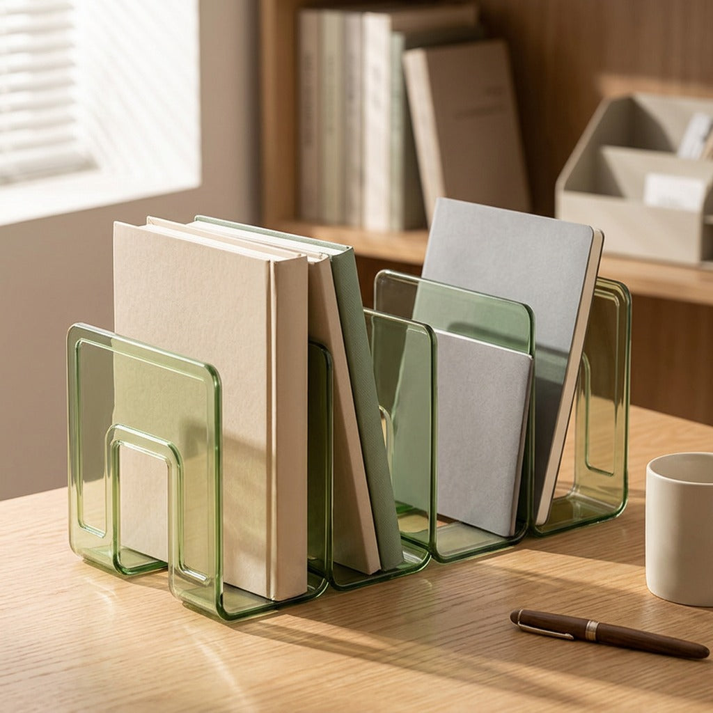 Readrise™ Acrylic Desktop Book Stand, styled close view