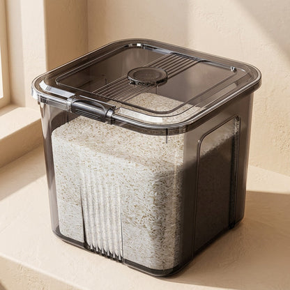 Grainstow™ PP Plastic Rice Storage Container, material and detail close-up