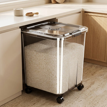 Grainstow™ PP Plastic Rice Storage Container, styled close view