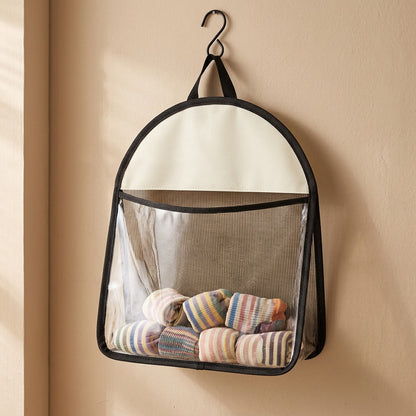 Hangpocket™ Polyester Wall Hanging Storage Bag, material and detail close-up
