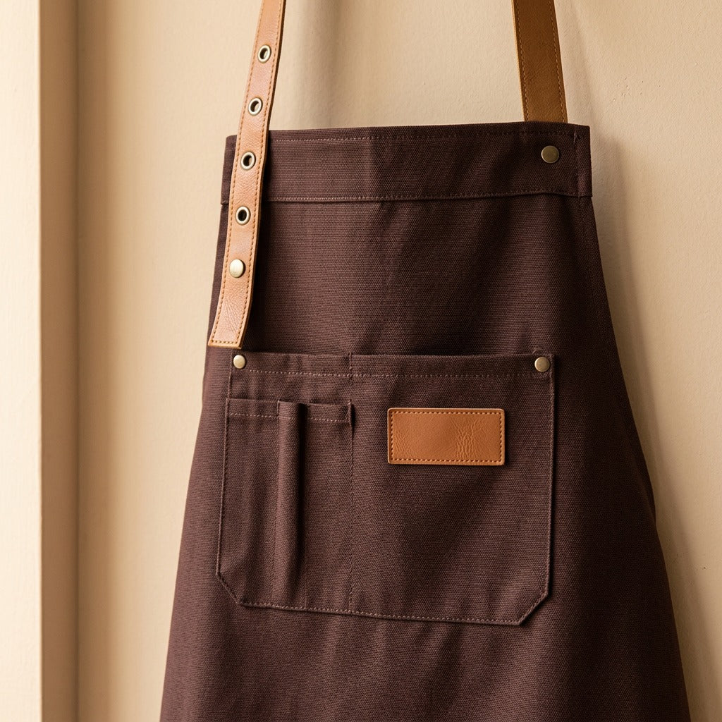 Bareweave™ Sleeveless Solid Color Apron, material and detail close-up