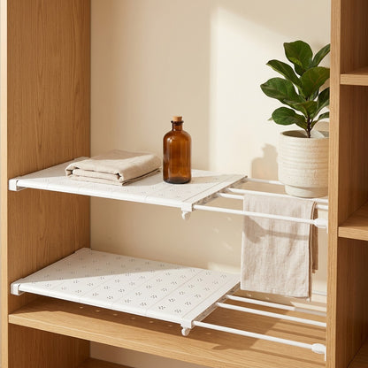 Reachrack™ Telescopic Carbon Steel Storage Rack in a calm home setting