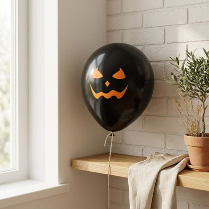Booair™ 12-Inch Halloween Latex Balloons in a calm home setting