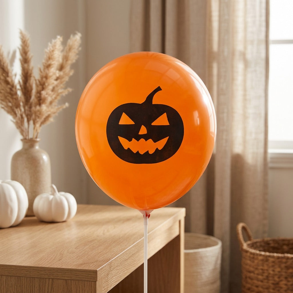 Booair™ 12-Inch Halloween Latex Balloons, styled close view