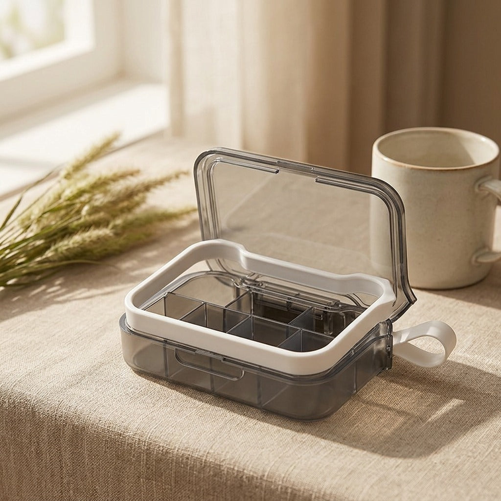 Dosecove™ Portable PP Pill Box, styled close view