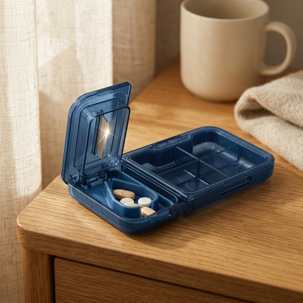 Crushkit™ PC Medicine Cutter and Grinder Box, styled close view