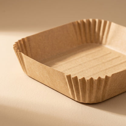 Frytray™ Square Air Fryer Paper Tray, material and detail close-up