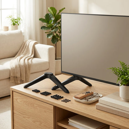 Viewrise™ Smart TV Monitor Stand Set in a calm home setting