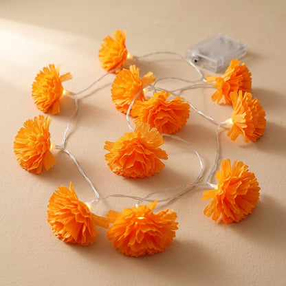 Goldglow™ Marigold LED Light String, material and detail close-up