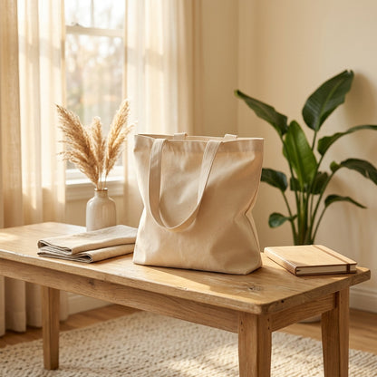 Canvascarry™ 12 Polyester Cotton Canvas Bag in a calm home setting