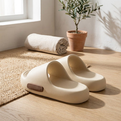 Homefloat™ EVA Home Flip-Flop Slippers in a calm home setting