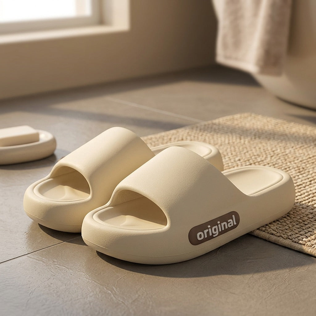 Homefloat™ EVA Home Flip-Flop Slippers, styled close view