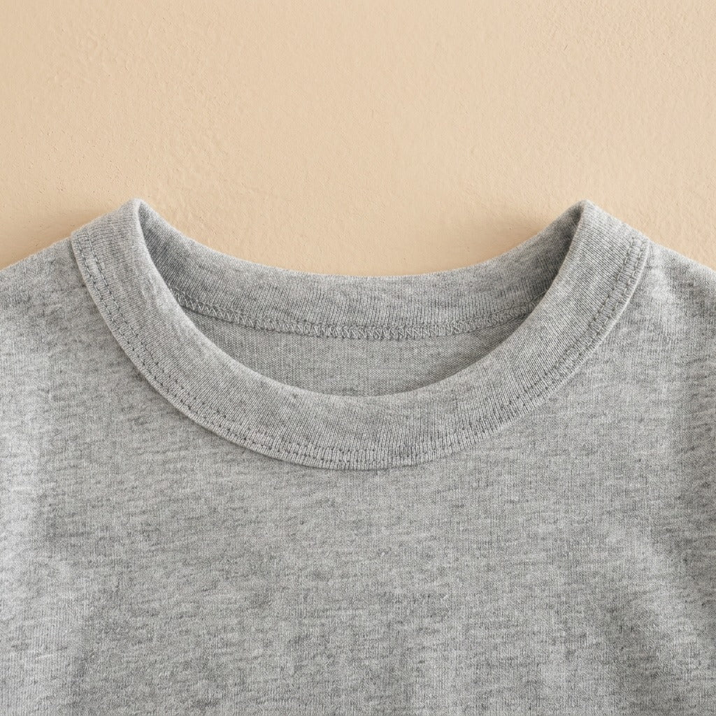 Softsleeve™ Kids' Solid Color Long-Sleeve T-Shirt, material and detail close-up