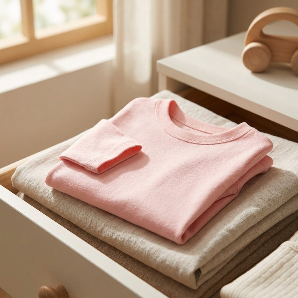 Softsleeve™ Kids' Solid Color Long-Sleeve T-Shirt, styled close view