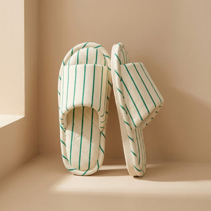 Stripestep™ Striped PVC Sole House Slippers
