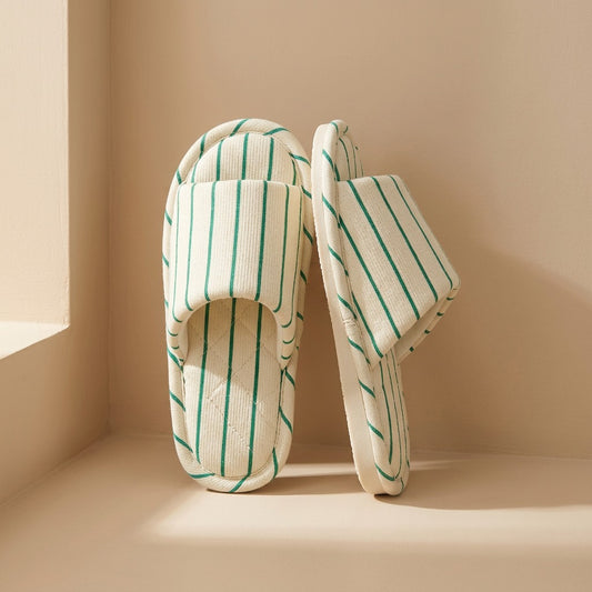 Stripestep™ Striped PVC Sole House Slippers