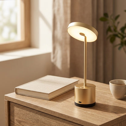 Deskgleam™ USB Charging Metal Desk Lamp, styled close view