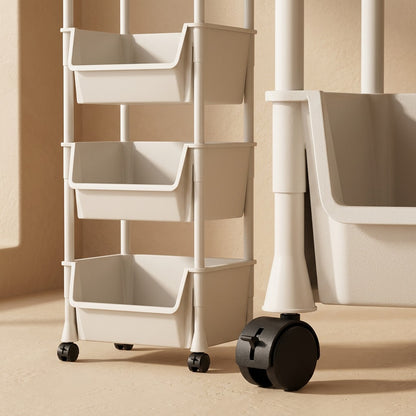 Rollrack™ Plastic Trolley Storage Rack, material and detail close-up