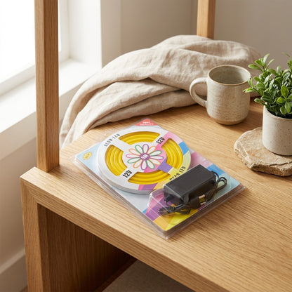 Neonbend™ 12V Flexible Neon Light Strip in a calm home setting