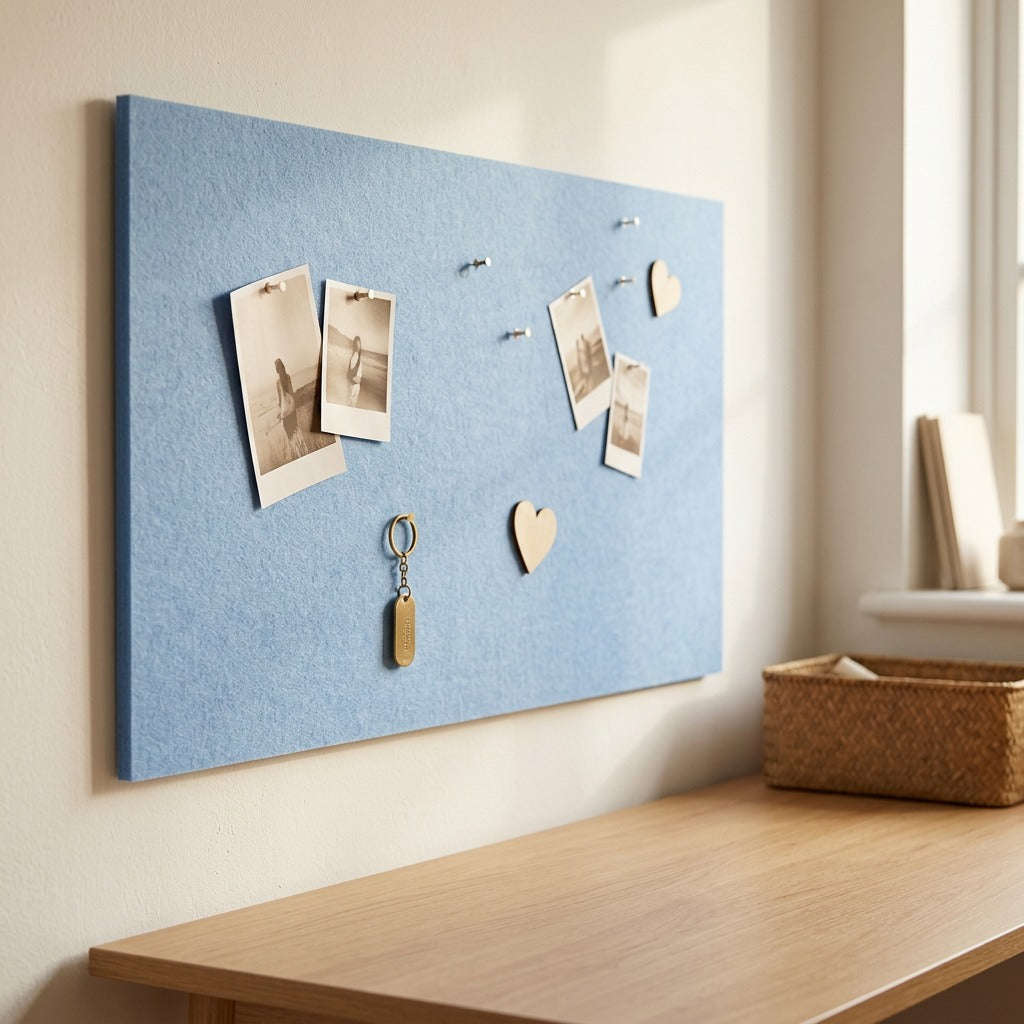Notefelt™ Polyester Felt Message Board, styled close view