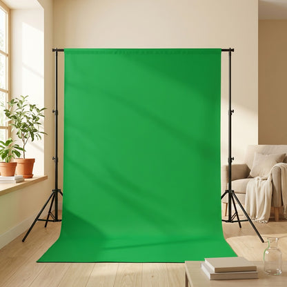 Sceneveil™ Polyester Green Screen Backdrop in a calm home setting