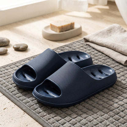 Showerdrift™ EVA Foam Shower Slide Sandals, styled close view